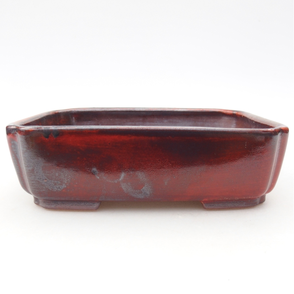 Ciotola per bonsai in ceramica 15 x 12 x 4,5 cm, colore rosso