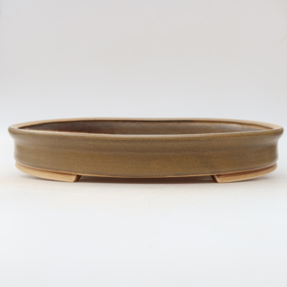 Vaso in ceramica per bonsai 31 x 27 x 4,5 cm, colore marrone