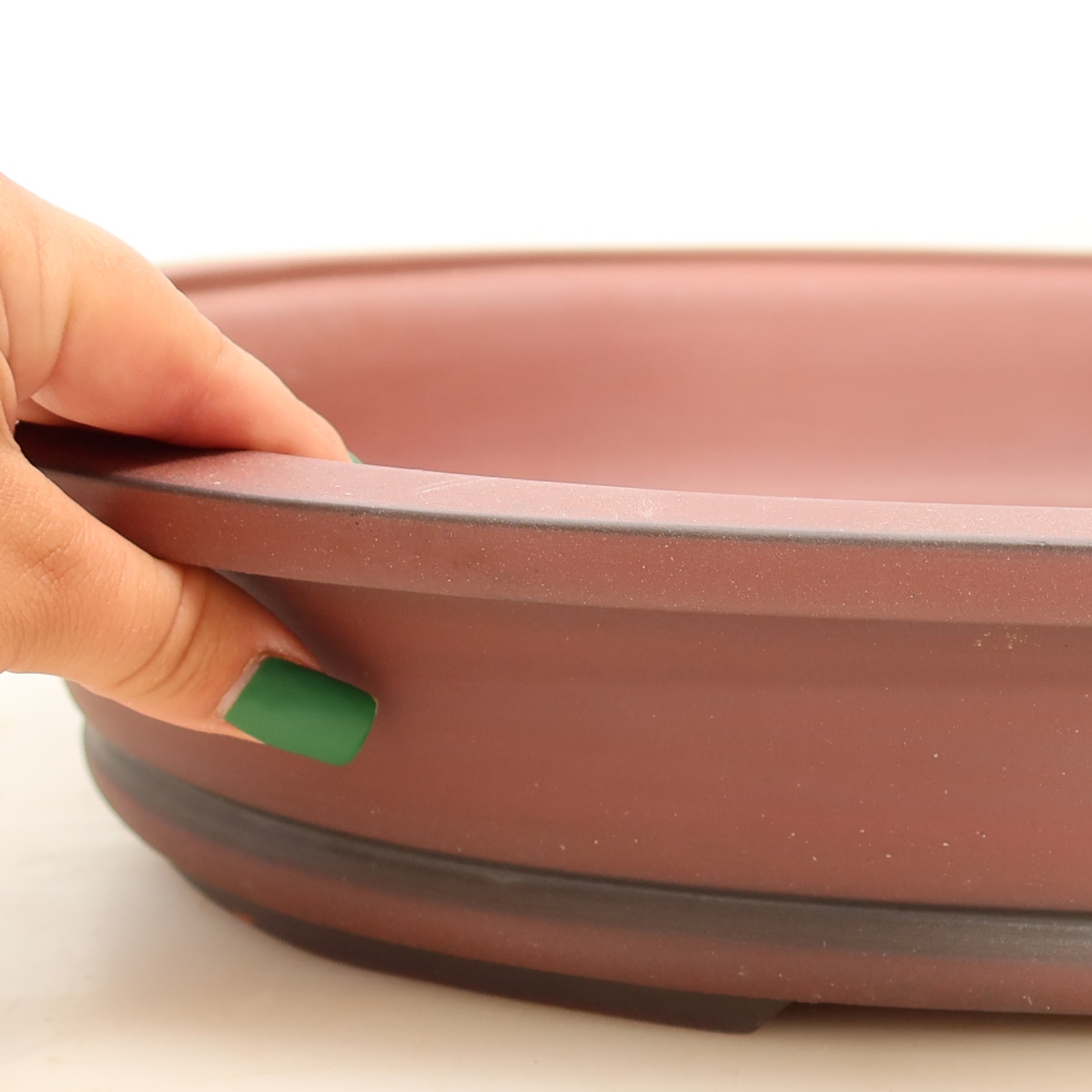 Ciotola in ceramica  44 x 35 x 8 cm, colore mattone - SOLO RITIRO IN NEGOZIO o spedizione su pallet