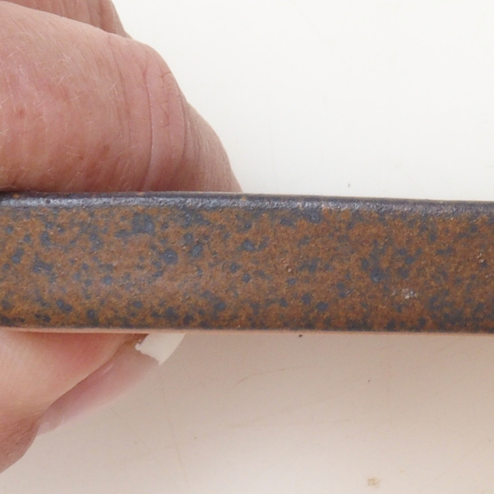 Sottovaso bonsai quadrato S - 8 x 8 x 1 cm - marrone