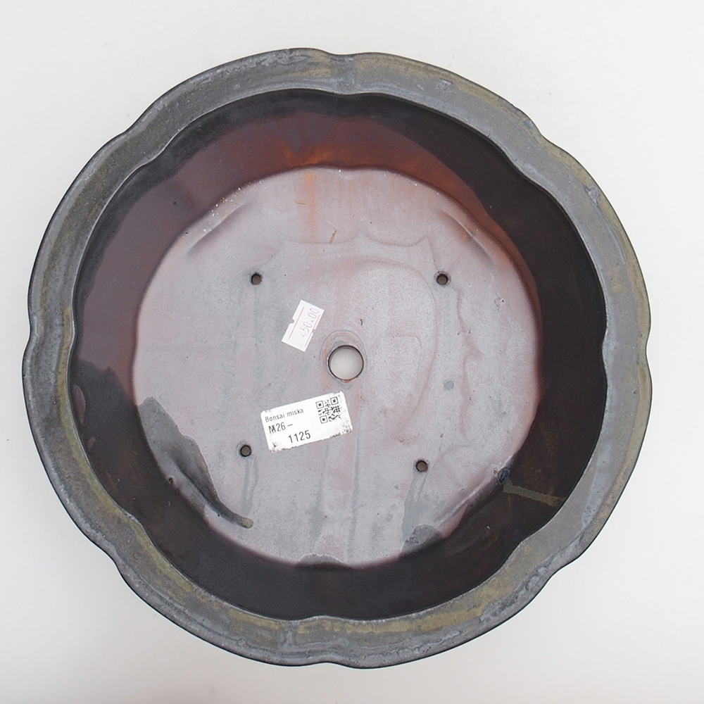 Ciotola bonsai in ceramica 26 x 26 x 8 cm, grigio-verde