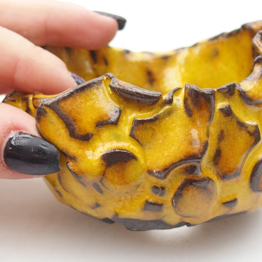 Conchiglia in ceramica 8,5 x 8,5 x 6 cm , giallo