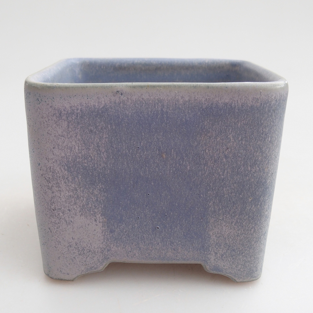 Ciotola per bonsai in ceramica 10 x 10 x 8 cm, colore blu