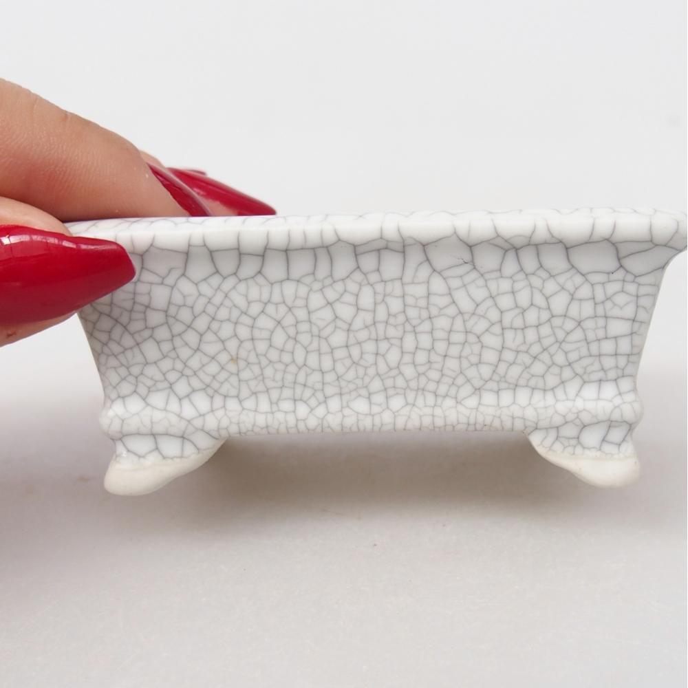 Ciotola per mini bonsai 8 x 6,5 x 3,5 cm, colore raku