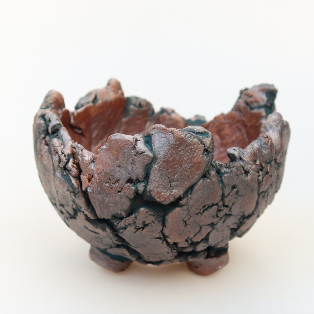 Guscio in ceramica  10,5 x 10 x 8 cm, colore verde