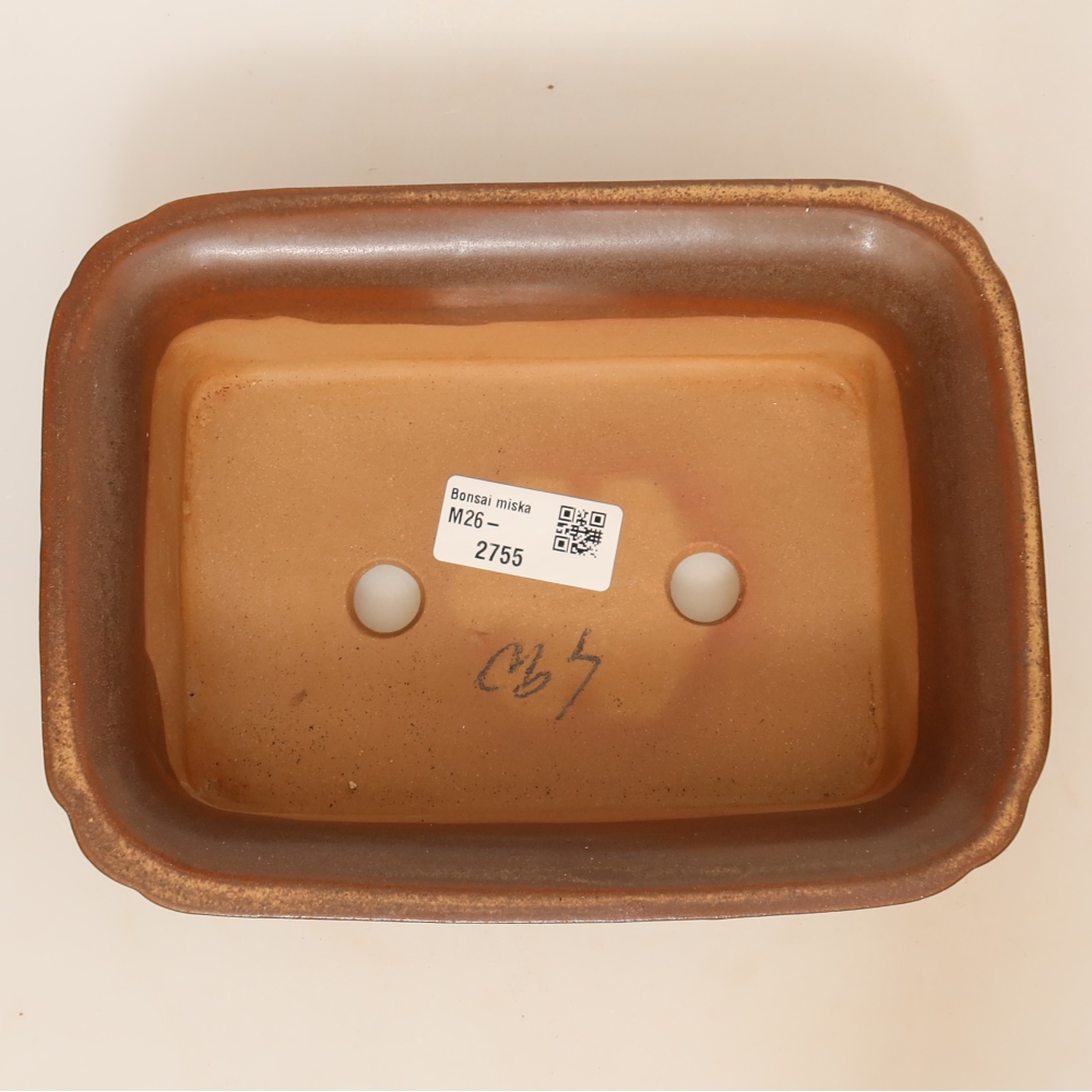 Ciotola in ceramica  20 x 15,5 x 5,5 cm, colore marrone