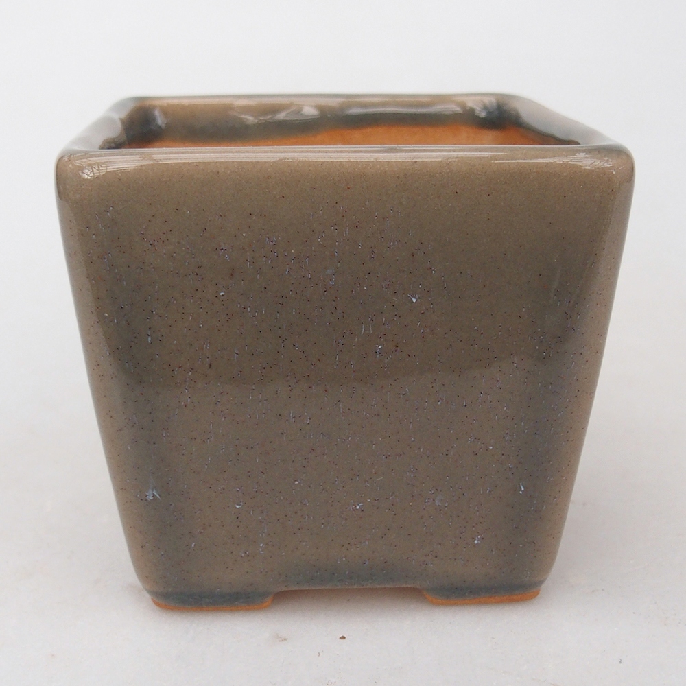 Ciotola bonsai in ceramica 7,5 x 7,5 x 7 cm, grigio