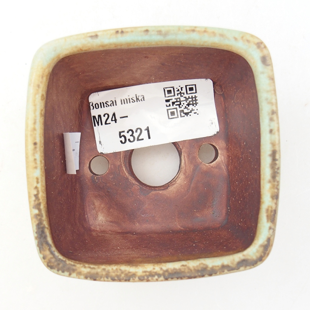 Ciotola per bonsai in ceramica 6 x 6 x 4,5 cm, verde