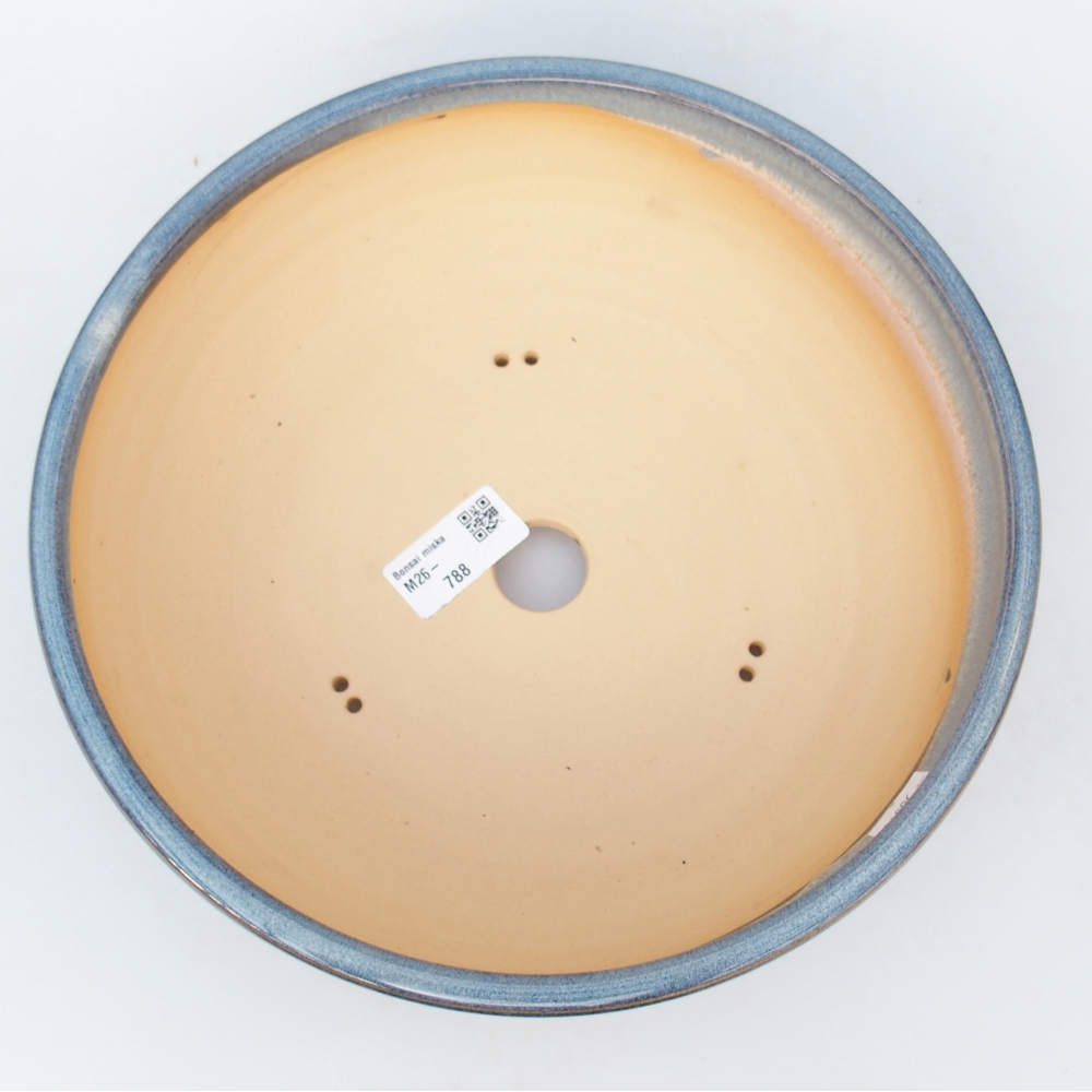 Ciotola bonsai in ceramica 25 x 25 x 7,5 cm, colore blu