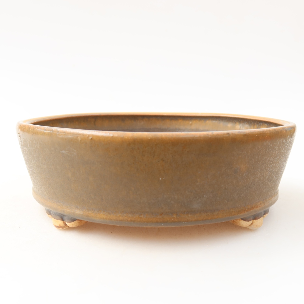 Ciotola per bonsai in ceramica 15,5 x 15,5 x 5 cm, marrone