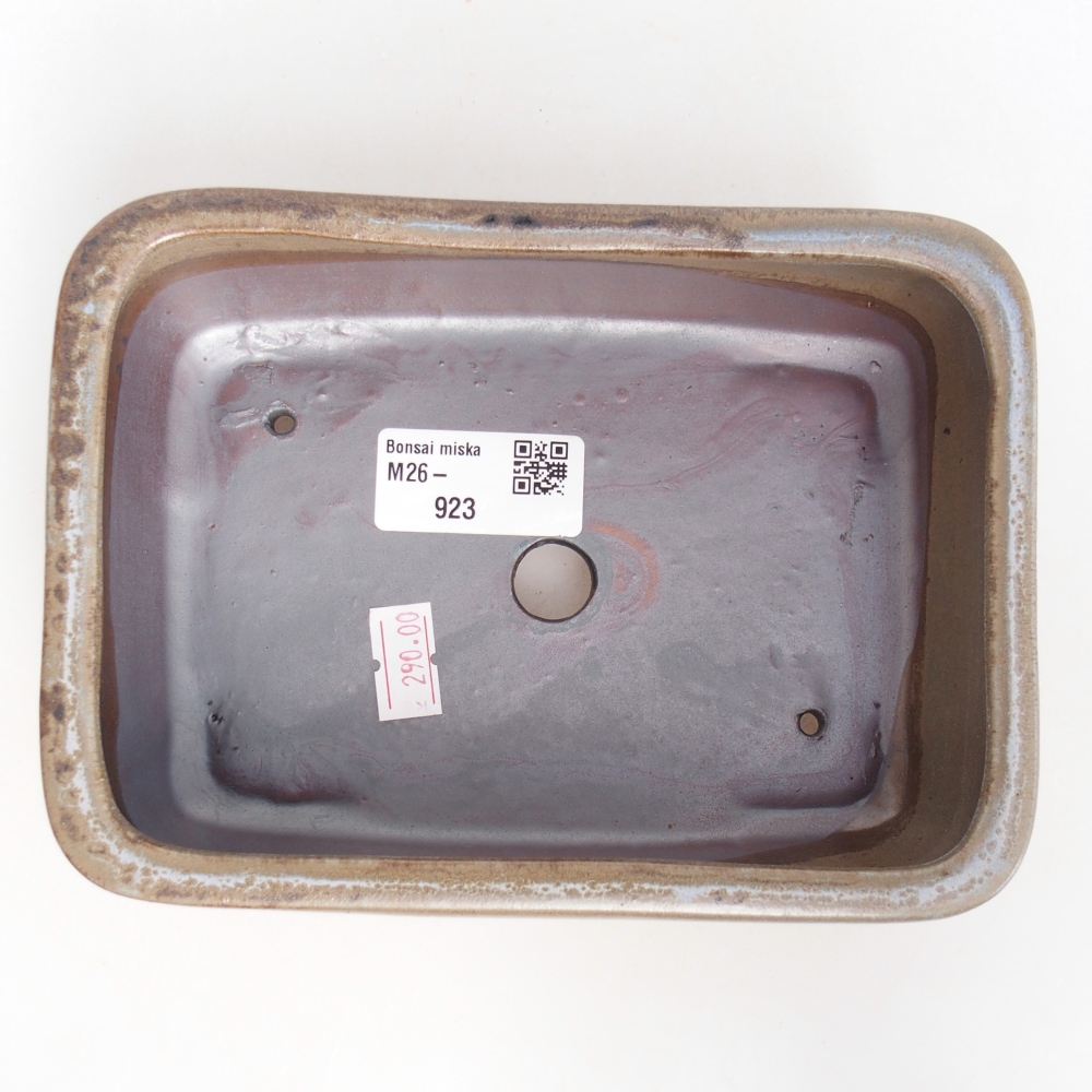 Ciotola bonsai in ceramica 16,5 x 12 x 5,5 cm, blu-grigio
