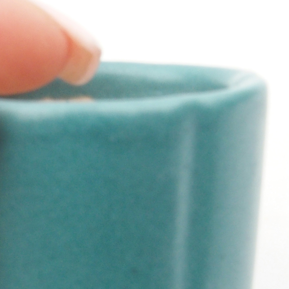 Ciotola bonsai in ceramica 6,5 x 5,5 x 4 cm, colore blu