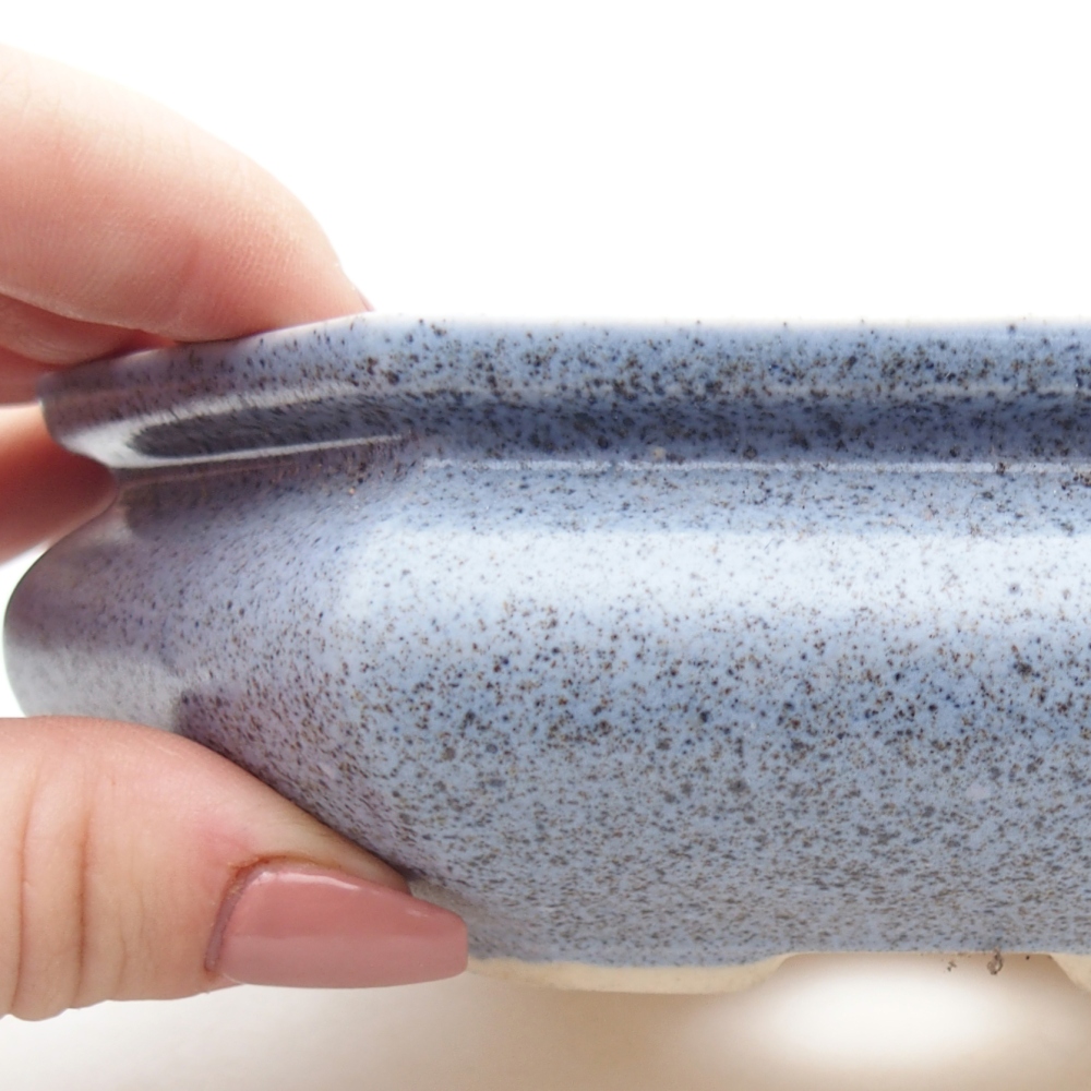 Ciotola bonsai in ceramica 13,5 x 13,5 x 4,5 cm, colore blu