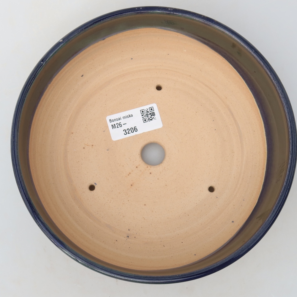 Vaso da bonsai in ceramica 19 x 19 x 5,5 cm, colore blu