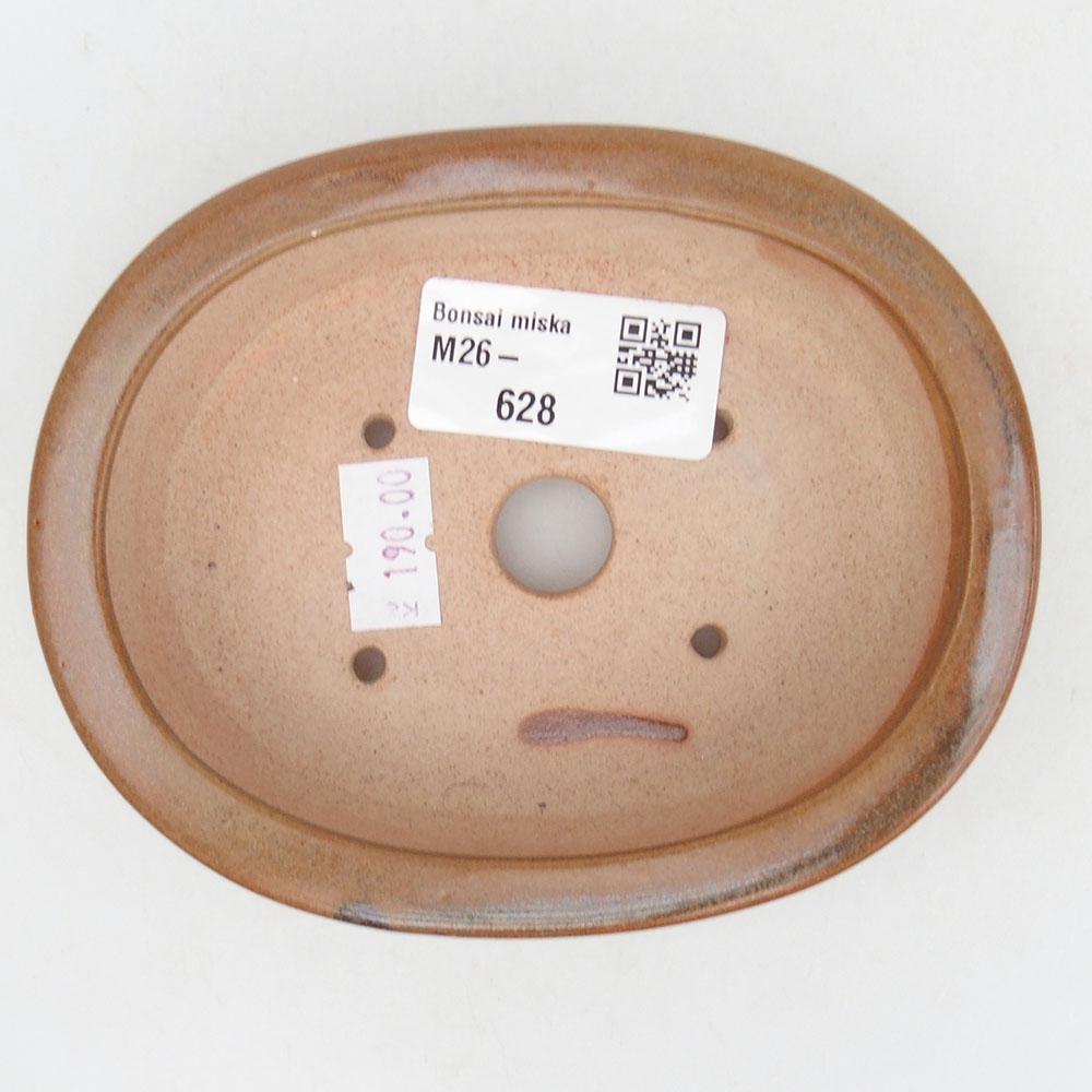 Ciotola per bonsai in ceramica 12 x 10 x 3 cm, marrone