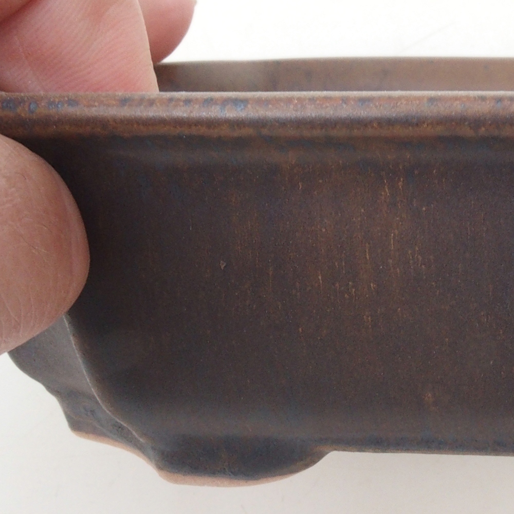 Ciotola per bonsai H17 - 15 x 10 x 4 cm - marrone