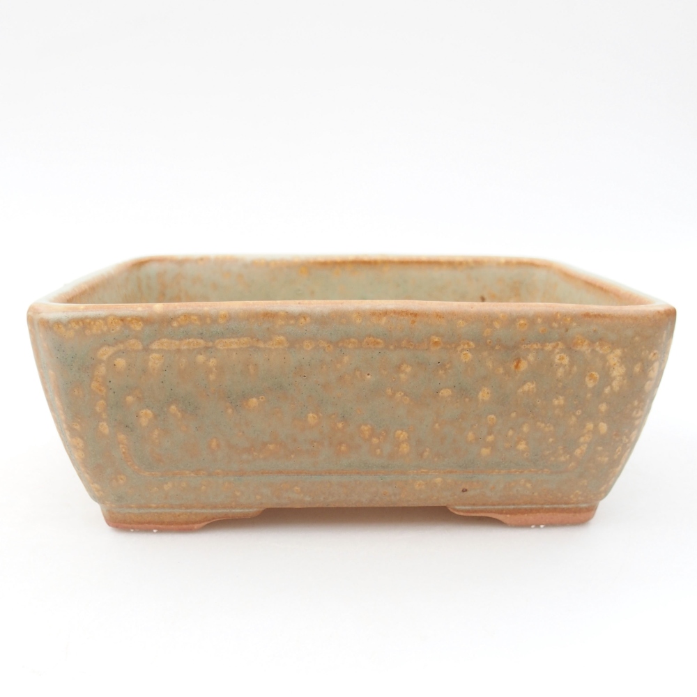 Ciotola per bonsai in ceramica 16 x 12 x 6 cm, verde