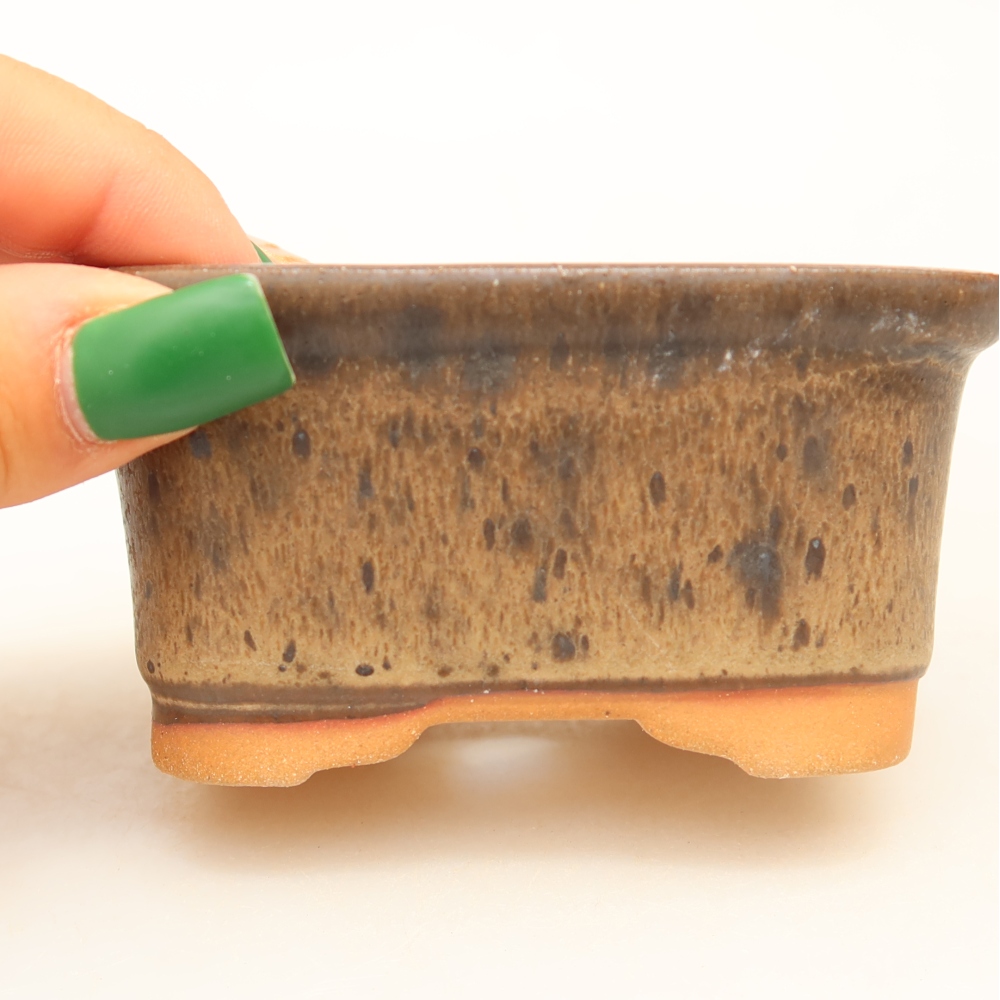 Ciotola in ceramica  9 x 6,5 x 4,5 cm, colore marrone