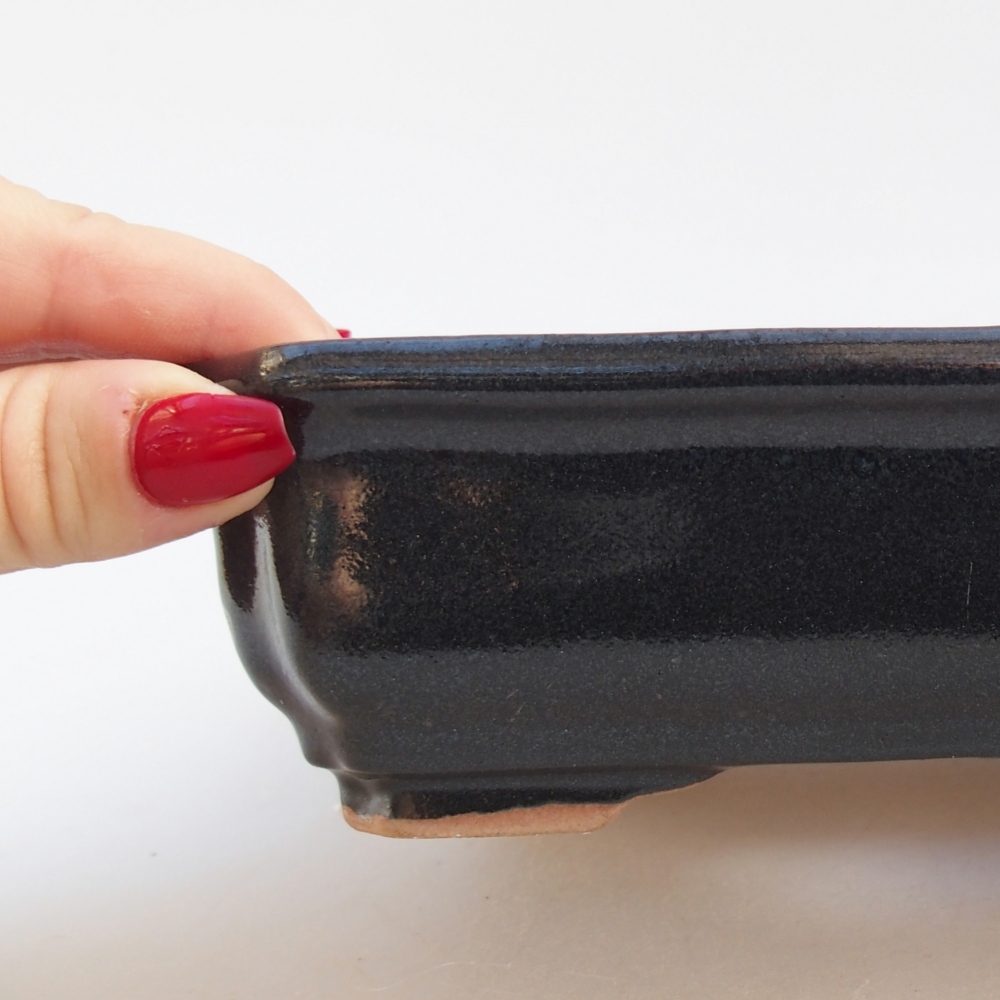 Ciotola bonsai in ceramica 26 x 26 x 8 cm, colore rosso