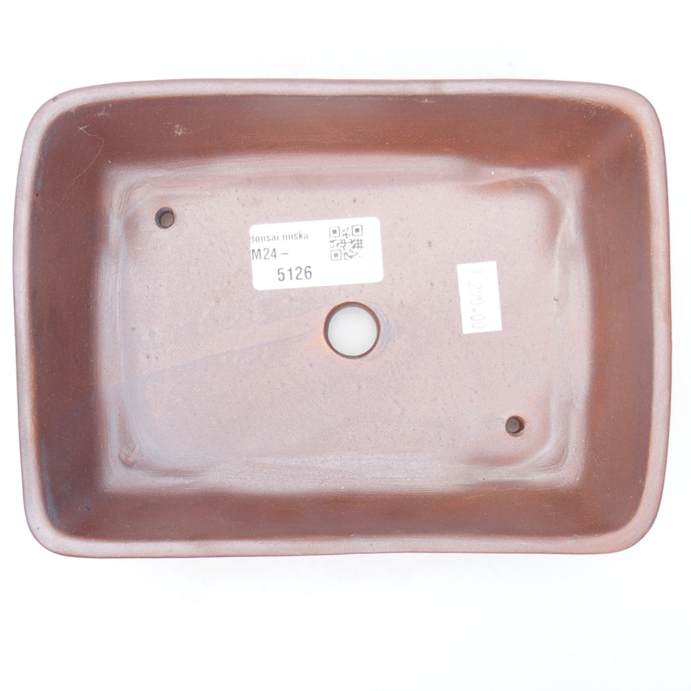 Ciotola bonsai in ceramica 18 x 13,5 x 5 cm, colore metallo