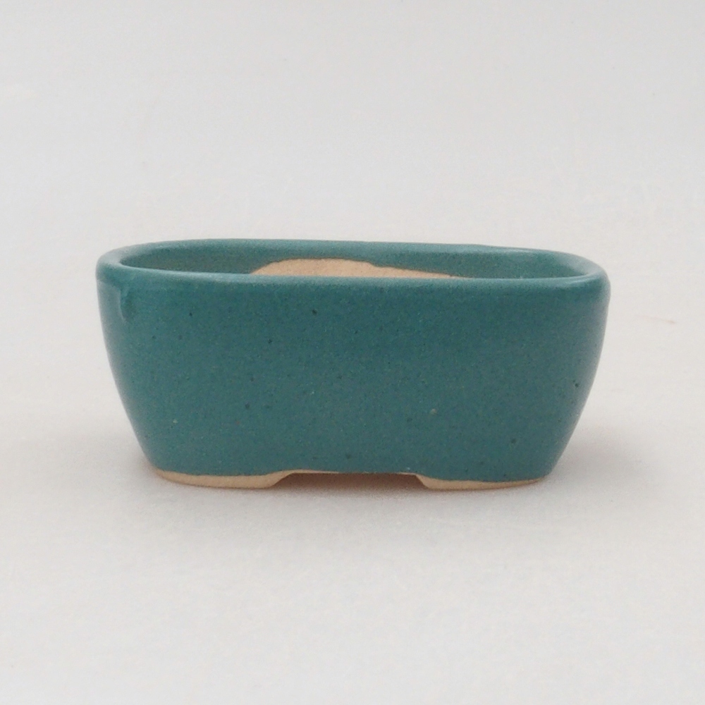Ciotola bonsai in ceramica 6,5 x 5,5 x 4 cm, colore blu