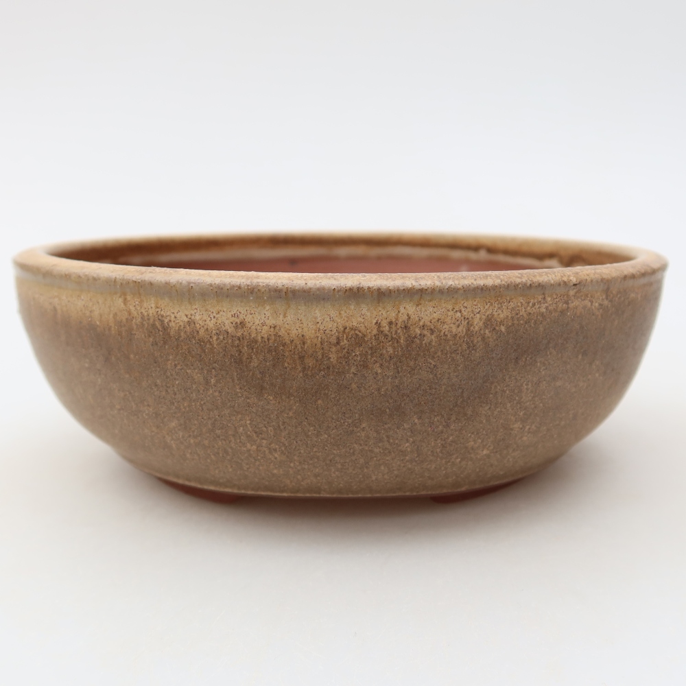 Vaso da bonsai in ceramica 15 x 15 x 5 cm, colore marrone