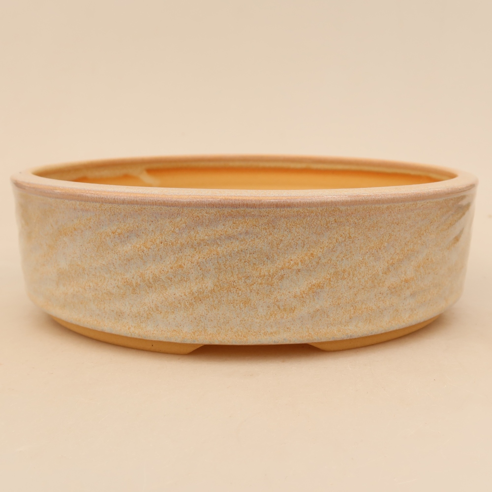 Vaso da bonsai in ceramica 23 x 23 x 6,5 cm, colore beige