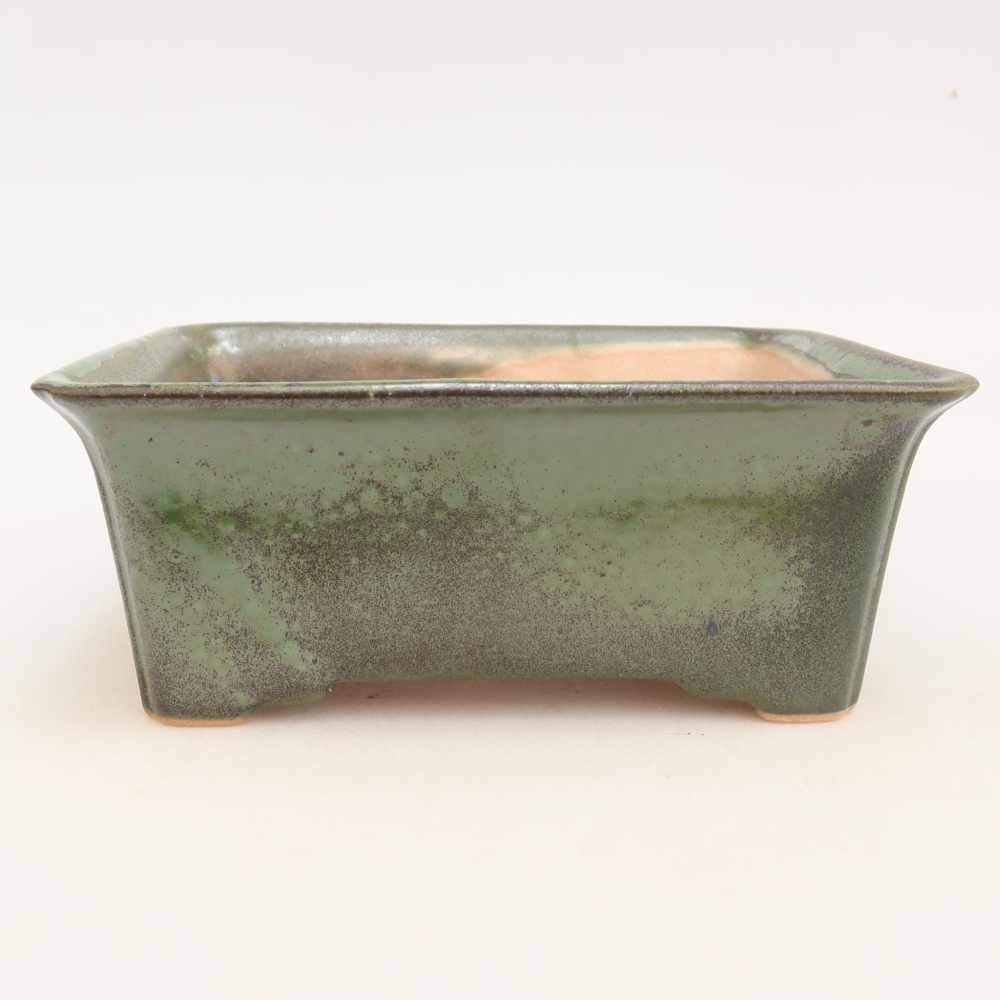 Vaso da bonsai in ceramica 18 x 14 x 7 cm, colore verde
