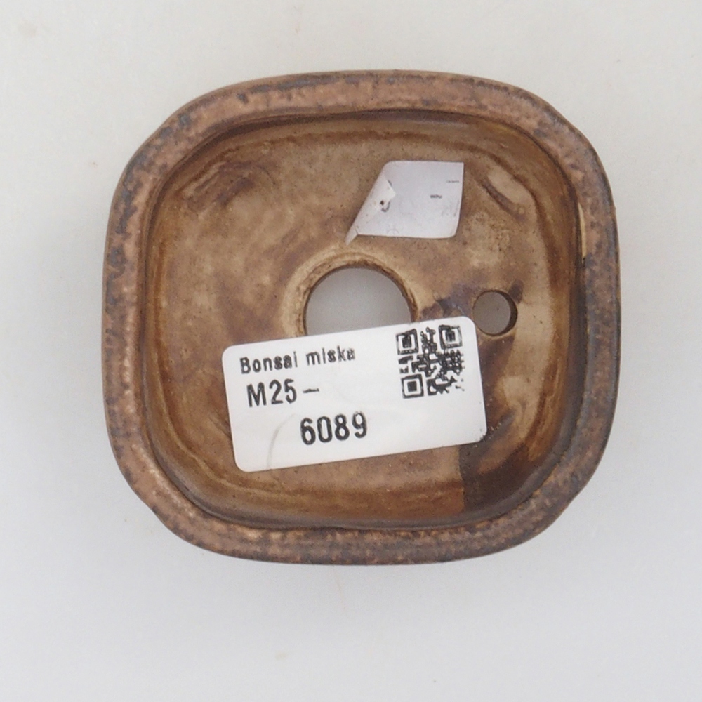 Ciotola per bonsai in ceramica 10 x 8,5 x 4 cm, marrone