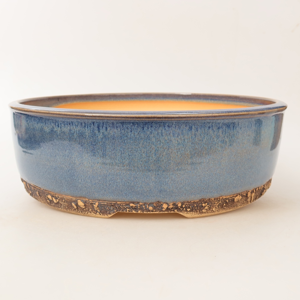 Vaso da bonsai in ceramica 27,5 x 27,5 x 8,5 cm, colore blu
