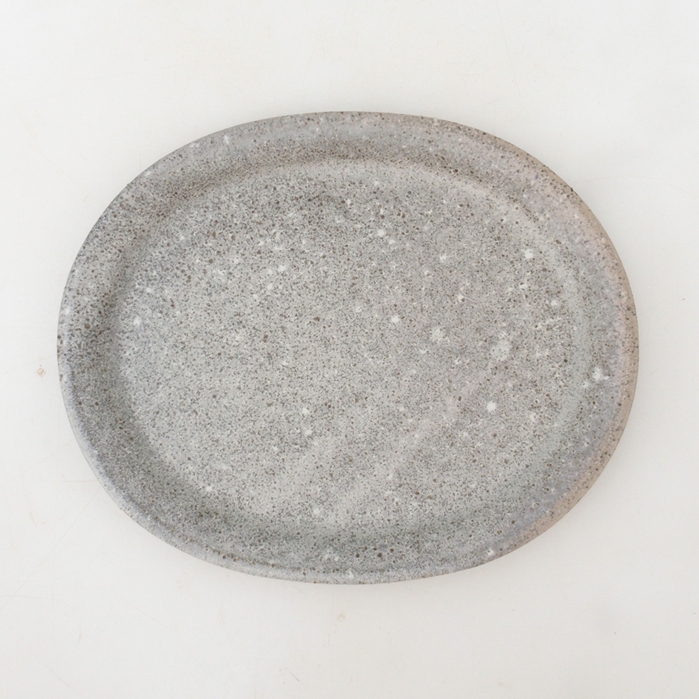 Sottovaso ovale per bonsai S - 20 x 16,5 x 1,5 cm - beige