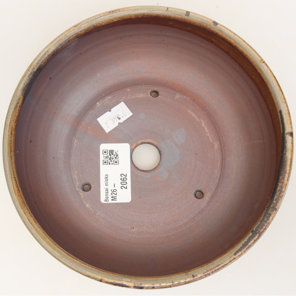Vaso da bonsai in ceramica 17 x 17 x 6 cm, colore marrone