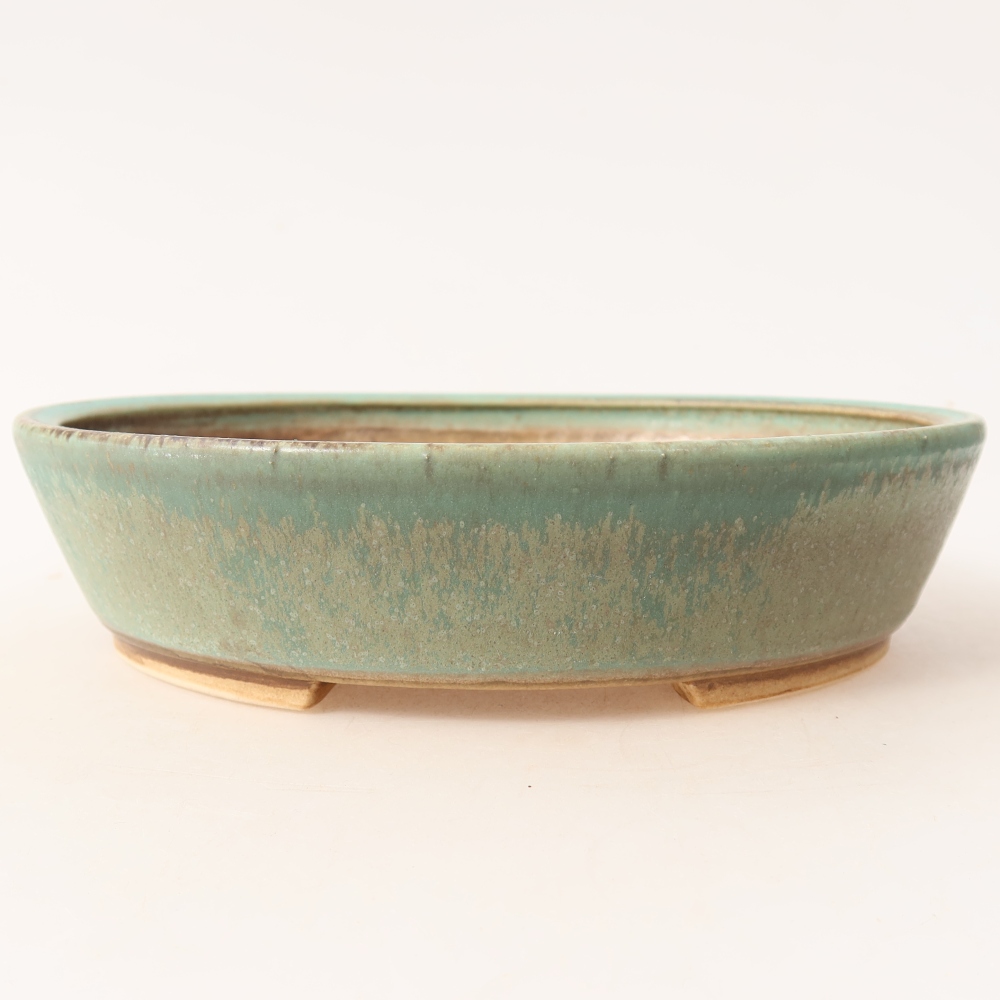 Ciotola bonsai in ceramica 18,5 x 16,5 x 4,5 cm, verde