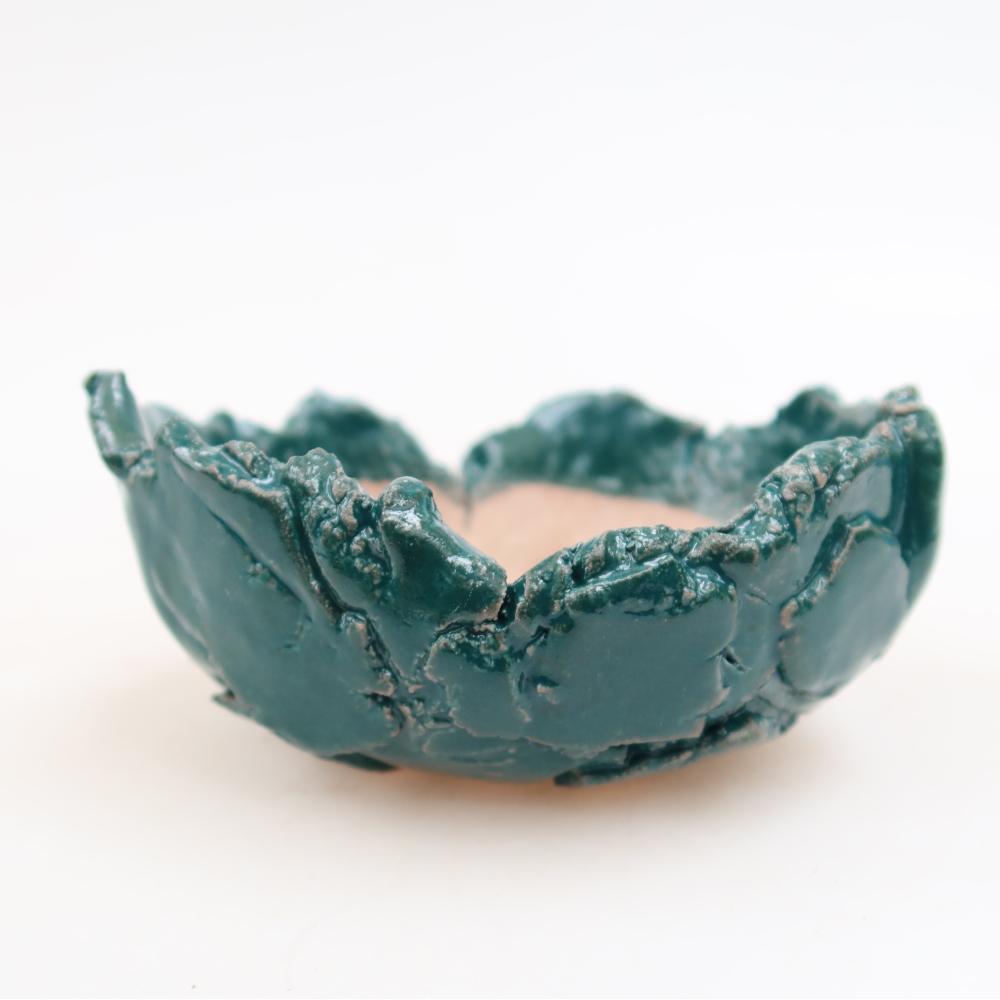 Guscio in ceramica  10,5 x 10 x 5,5 cm, colore verde