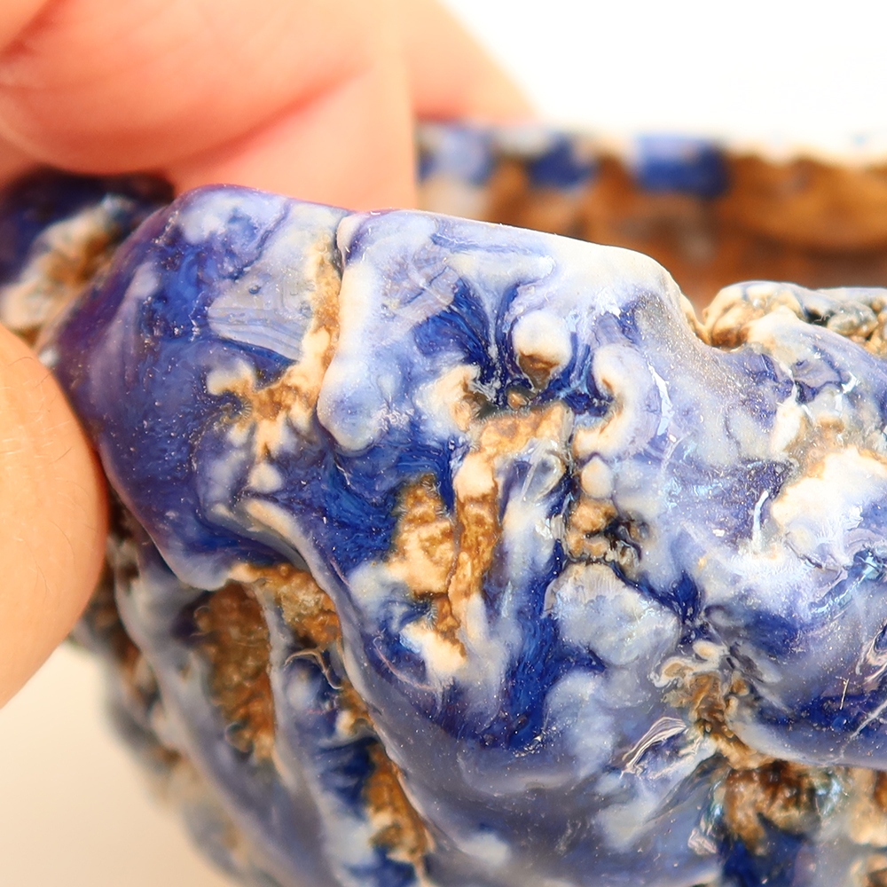 Conchiglia in ceramica  6 x 6 x 4,5 cm, colore blu