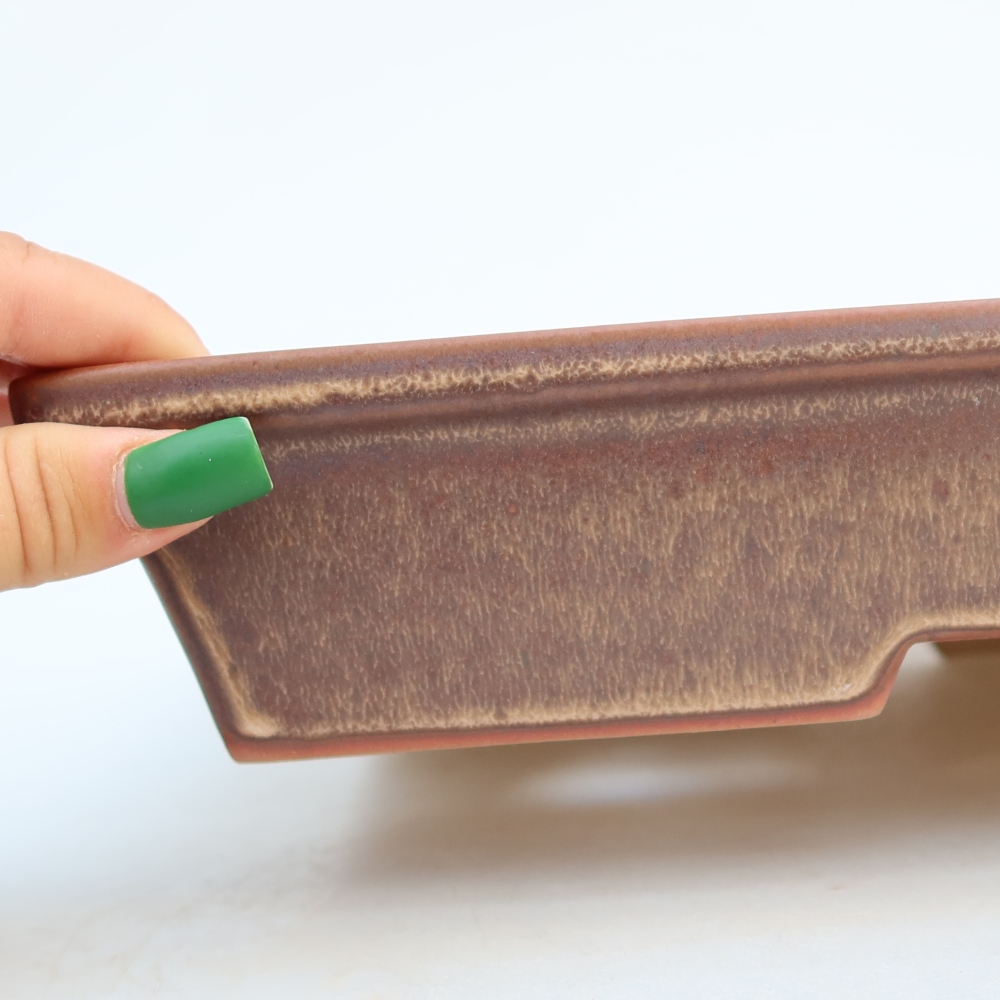 Ciotola in ceramica  26 x 20 x 5 cm, colore marrone