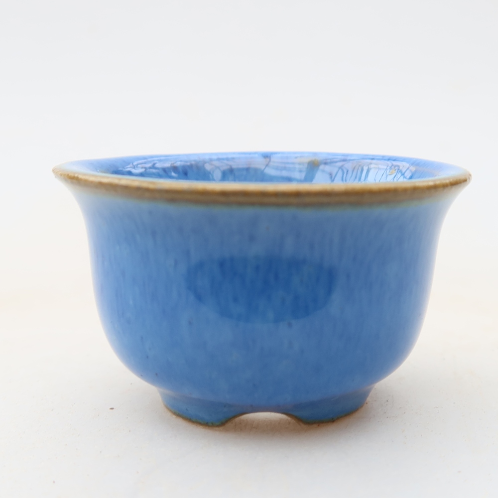 Ciotola bonsai in ceramica 5 x 5 x 3 cm, colore blu