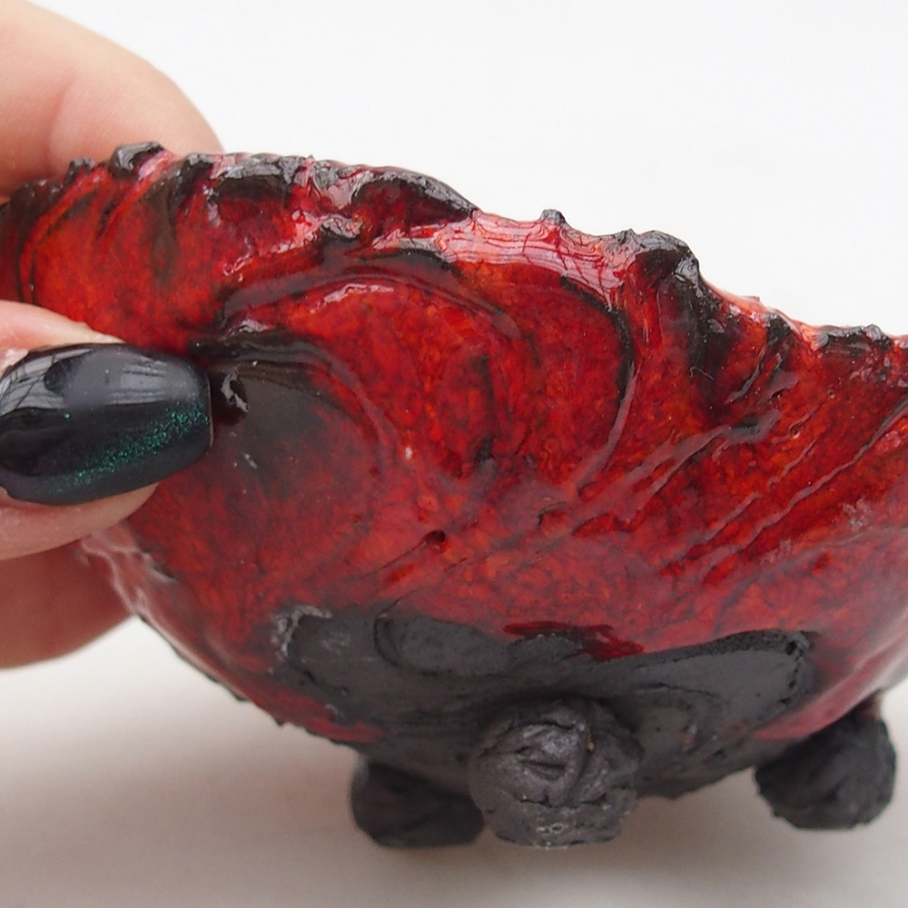 Conchiglia in ceramica 10 x 9,5 x 5 cm , colore rosso