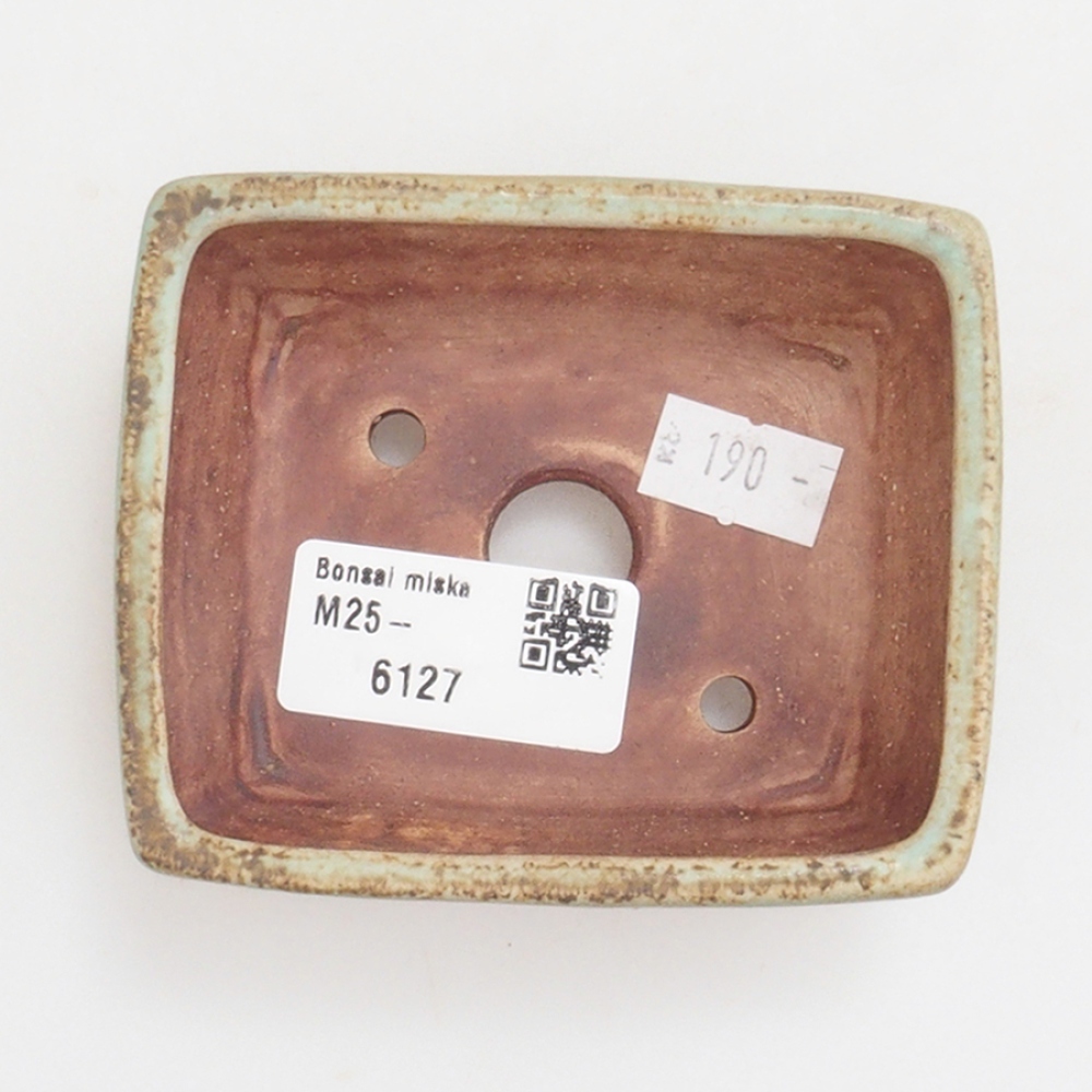 Ciotola per bonsai in ceramica 10 x 8,5 x 4 cm, marrone