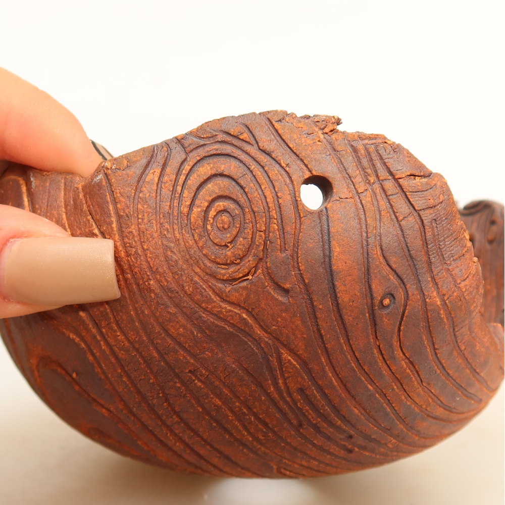 Contenitore in ceramica per Kokedama 12 x 12 x 7 cm, colore marrone