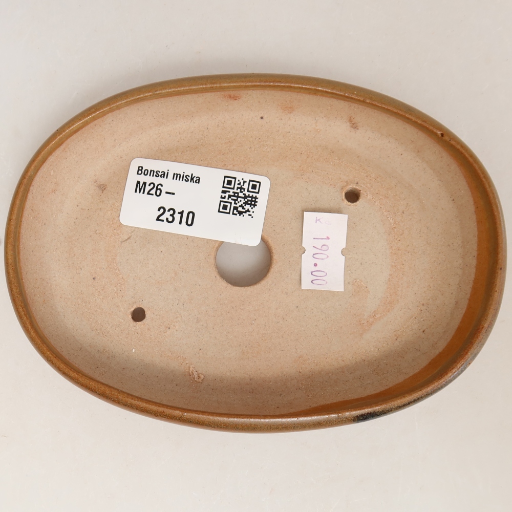 Vaso da bonsai in ceramica 13 x 9,5 x 2,5 cm, colore marrone