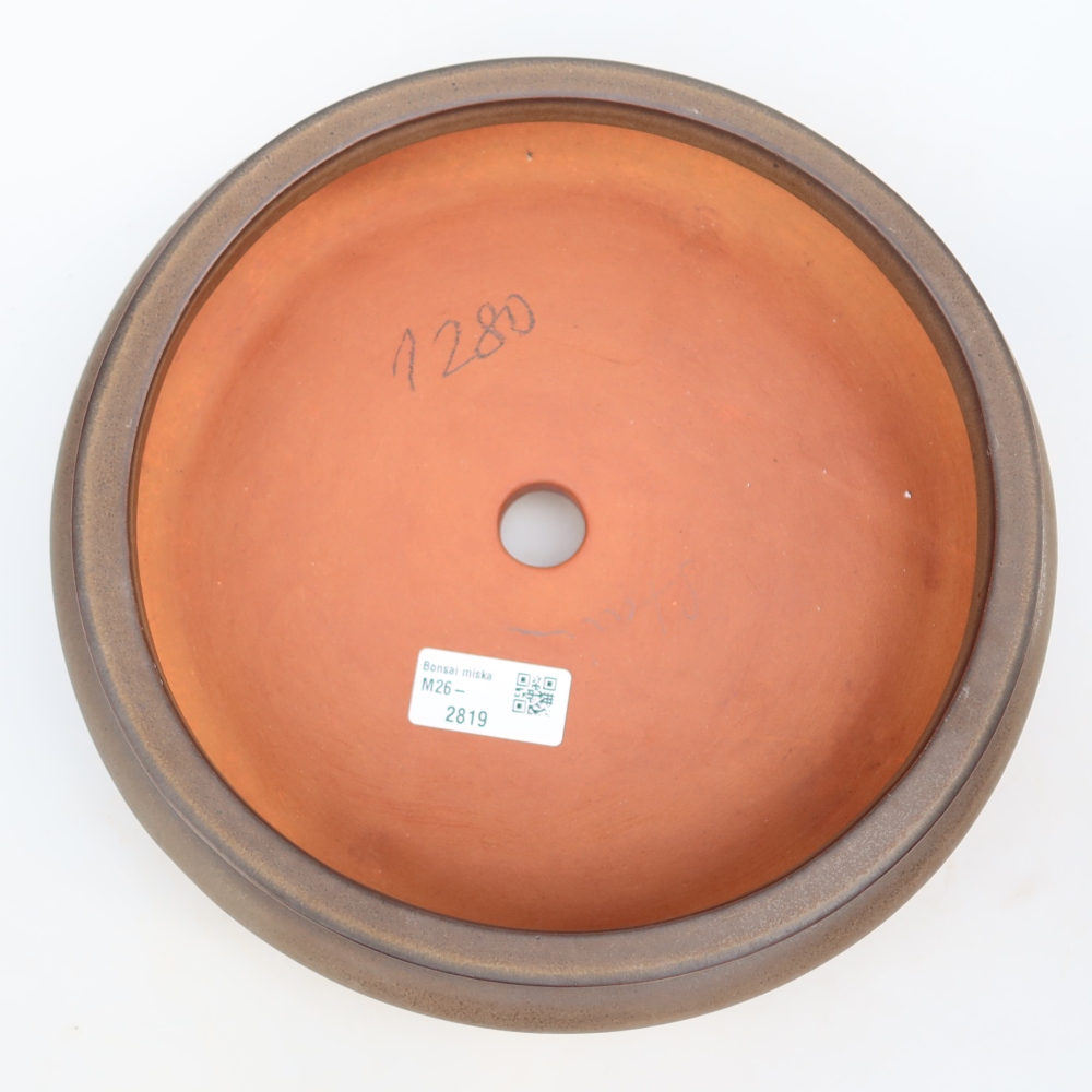 Ciotola in ceramica  23 x 23 x 7 cm, colore marrone