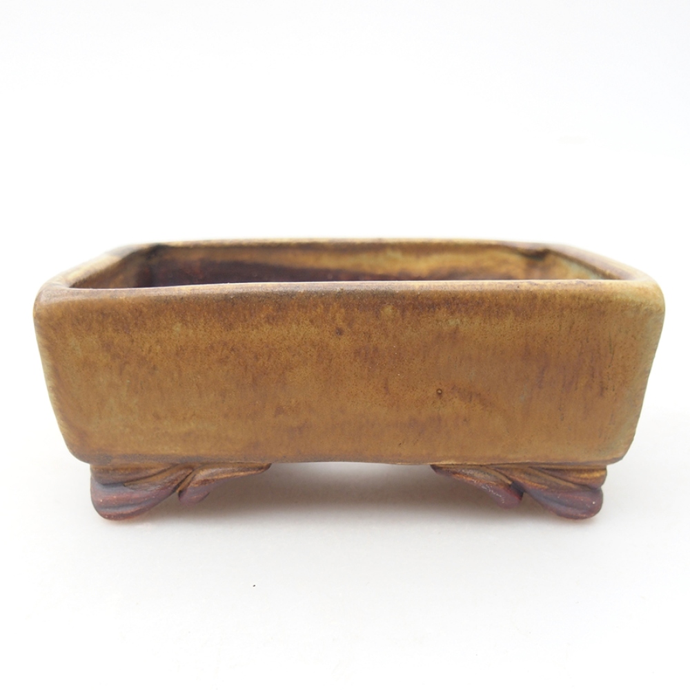 Ciotola per bonsai in ceramica 10 x 8,5 x 4 cm, verde