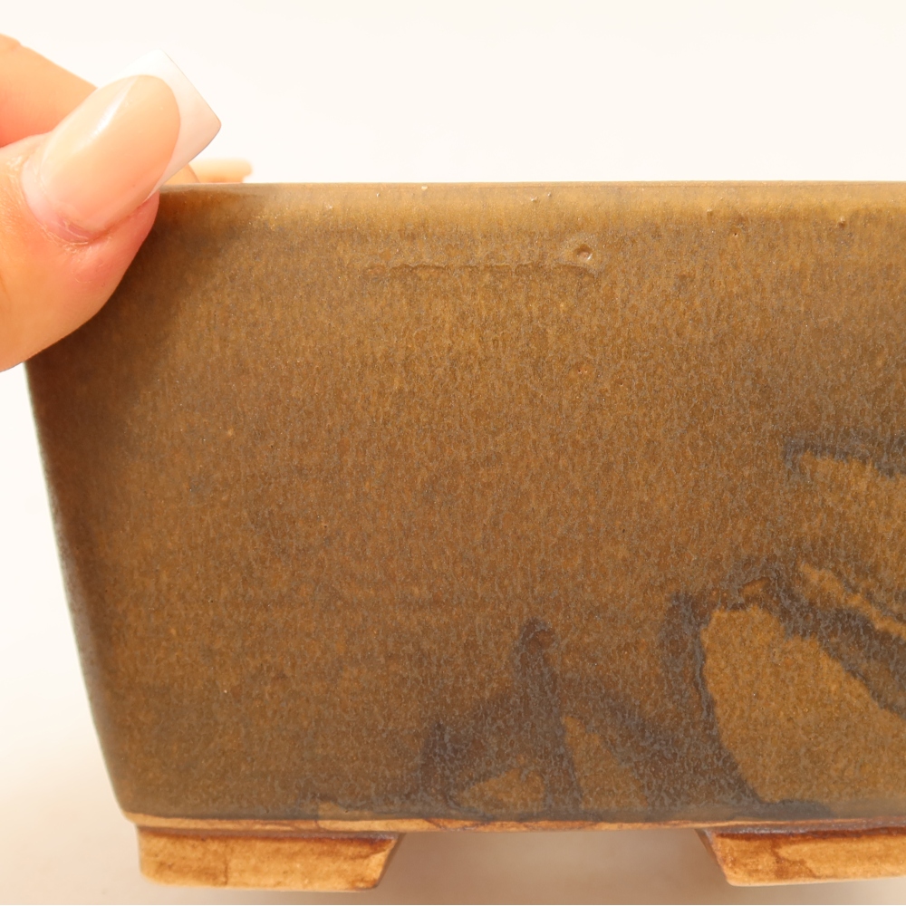 Ciotola bonsai in ceramica 13 x 13 x 8 cm, marrone