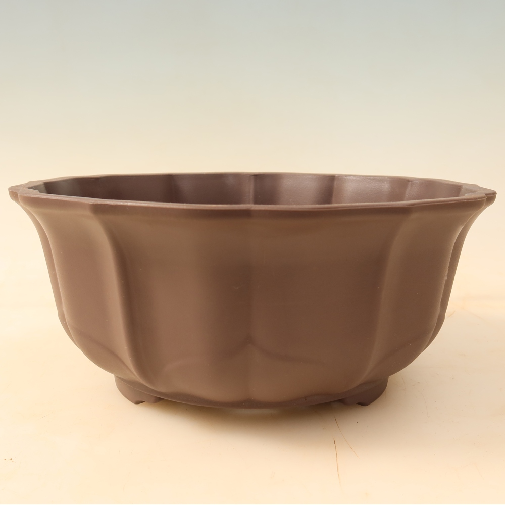 Vaso per bonsai in plastica MP-34 marrone - 22 x 22 x 9,5 cm 