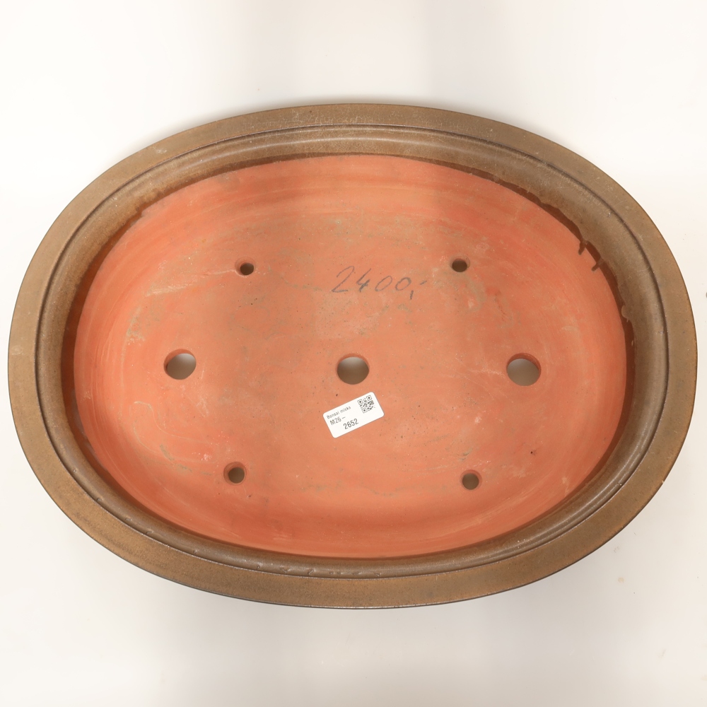 Ciotola in ceramica  46 x 36 x 8,5 cm, colore marrone