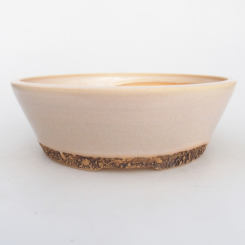 Ciotola bonsai in ceramica 22 x 22 x 7,5 cm, colore beige
