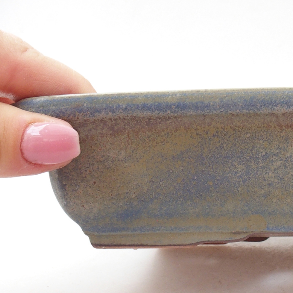 Ciotola bonsai in ceramica 17,5 x 13 x 4 cm, colore blu