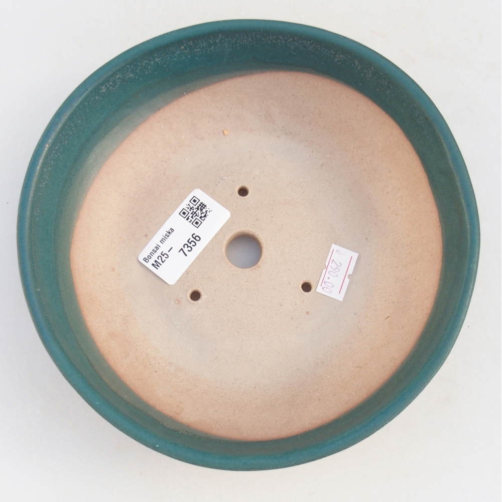 Ciotola bonsai in ceramica 17,5 x 17,5 x 5 cm, colore blu