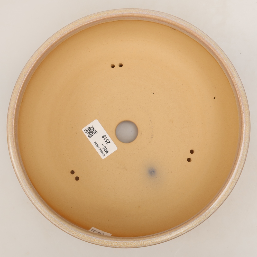 Vaso da bonsai in ceramica 22,5 x 22,5 x 6,5 cm, colore beige